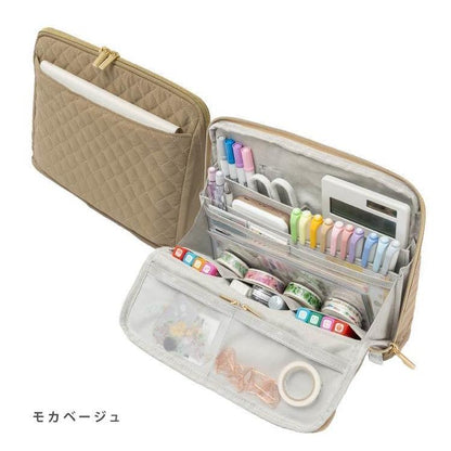 Standing Planner & Pen Pouch L | Mocha Beige